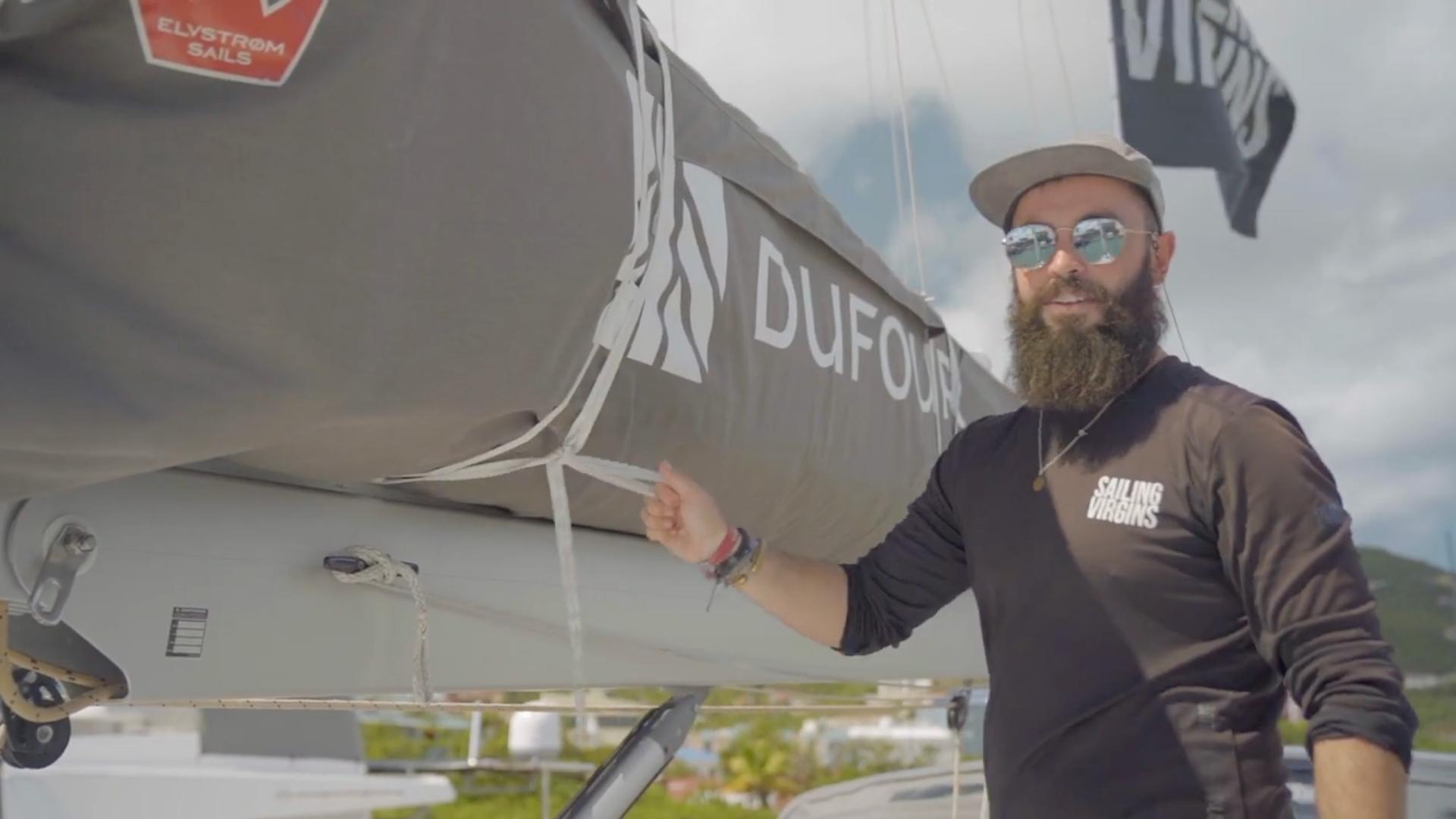 Image of Tony with the yachts power cable