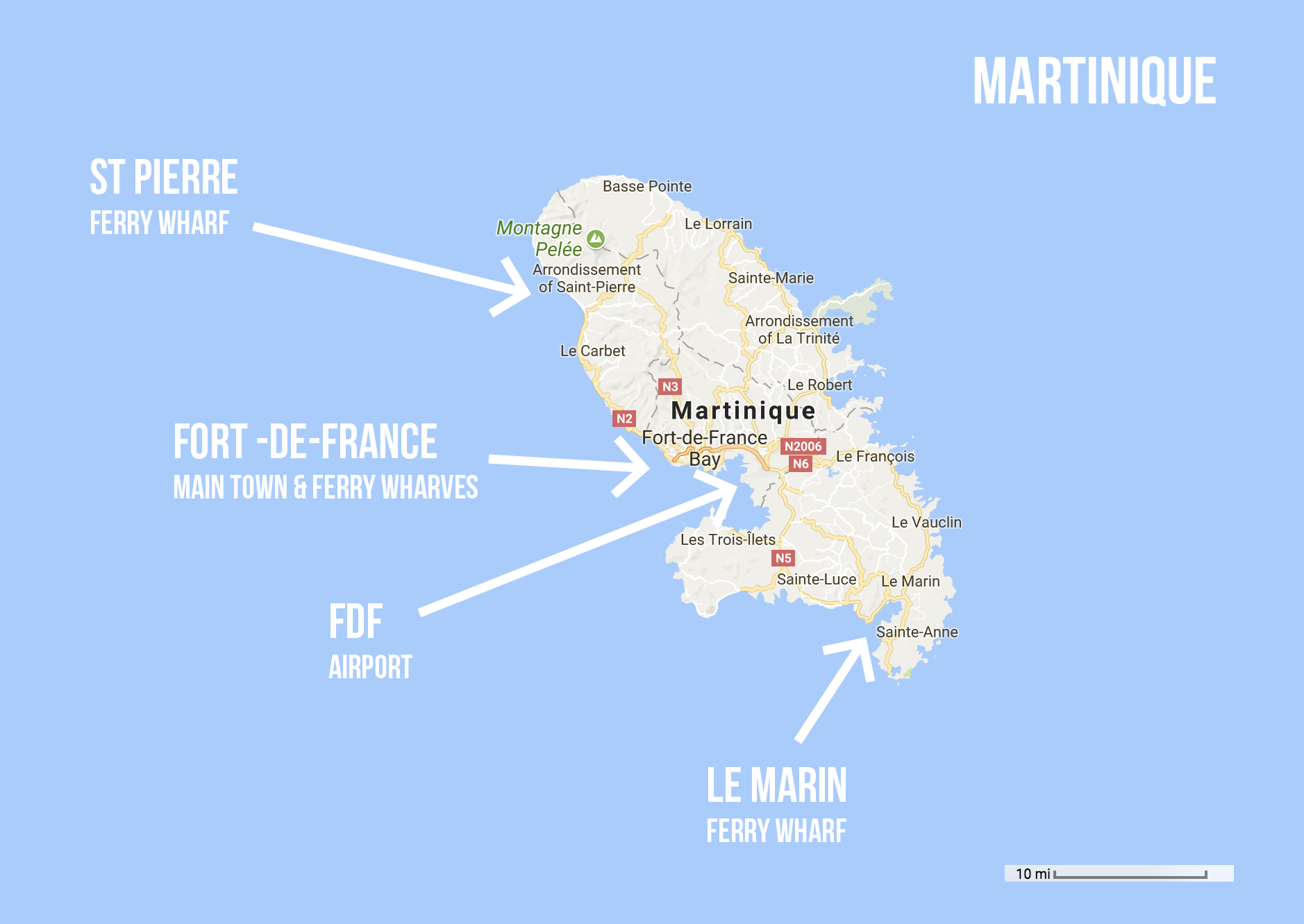 martinique-entry-exit-points